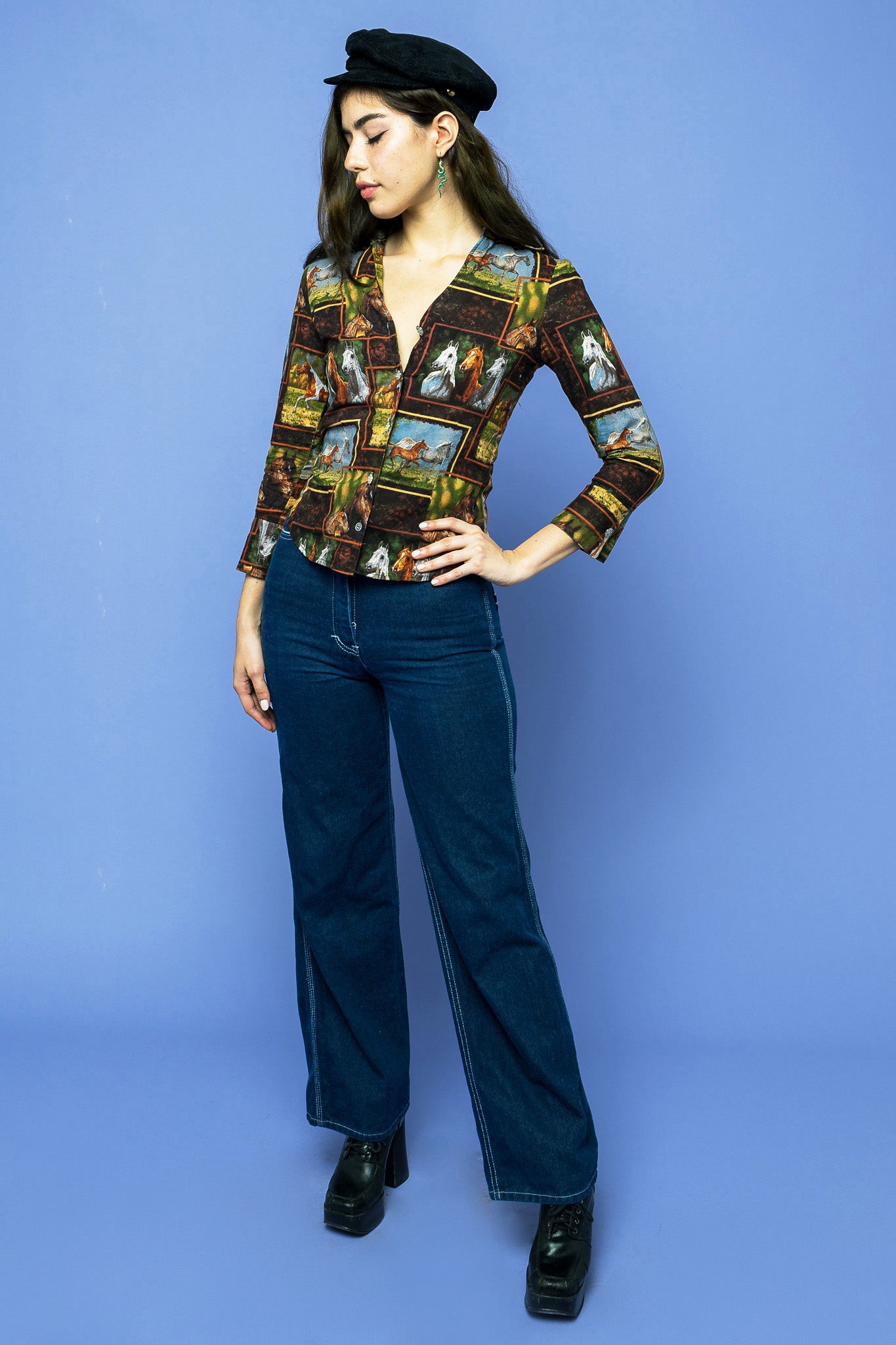 Wild Horses Vintage Long Sleeve Shirt freeshipping - Lovers Vintage