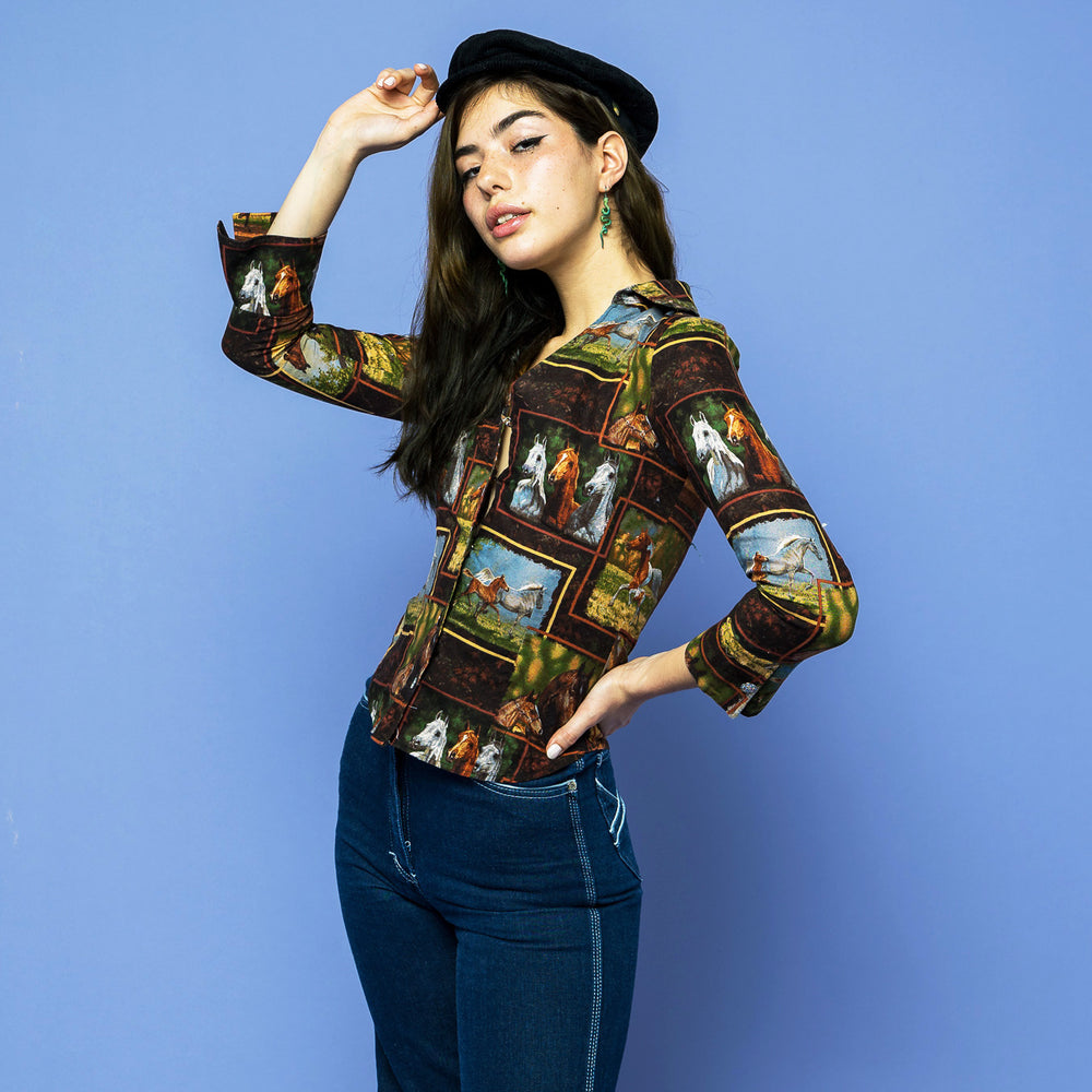 
                  
                    Wild Horses Vintage Long Sleeve Shirt freeshipping - Lovers Vintage
                  
                