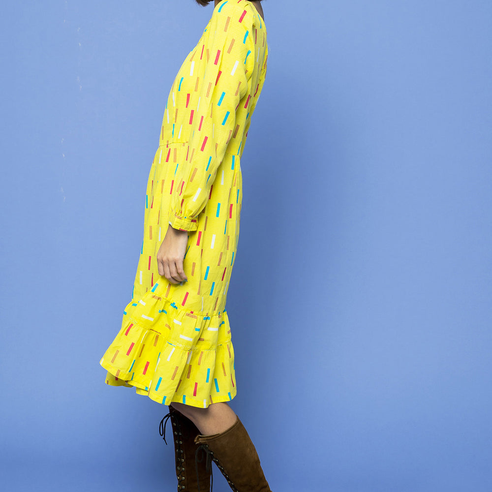 
                  
                    Yellow Lemon Drop Confetti Dress freeshipping - Lovers Vintage
                  
                