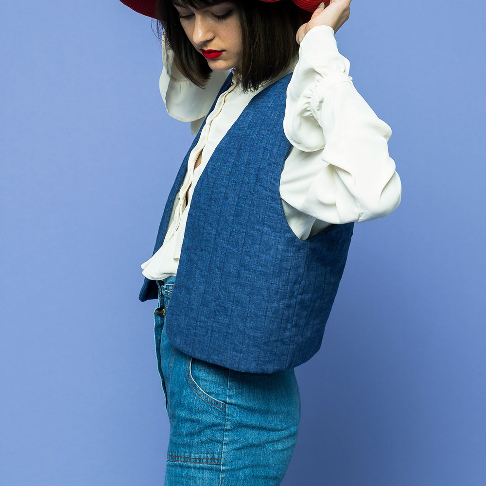 Vintage Trippin' Daisy Vest freeshipping - Lovers Vintage