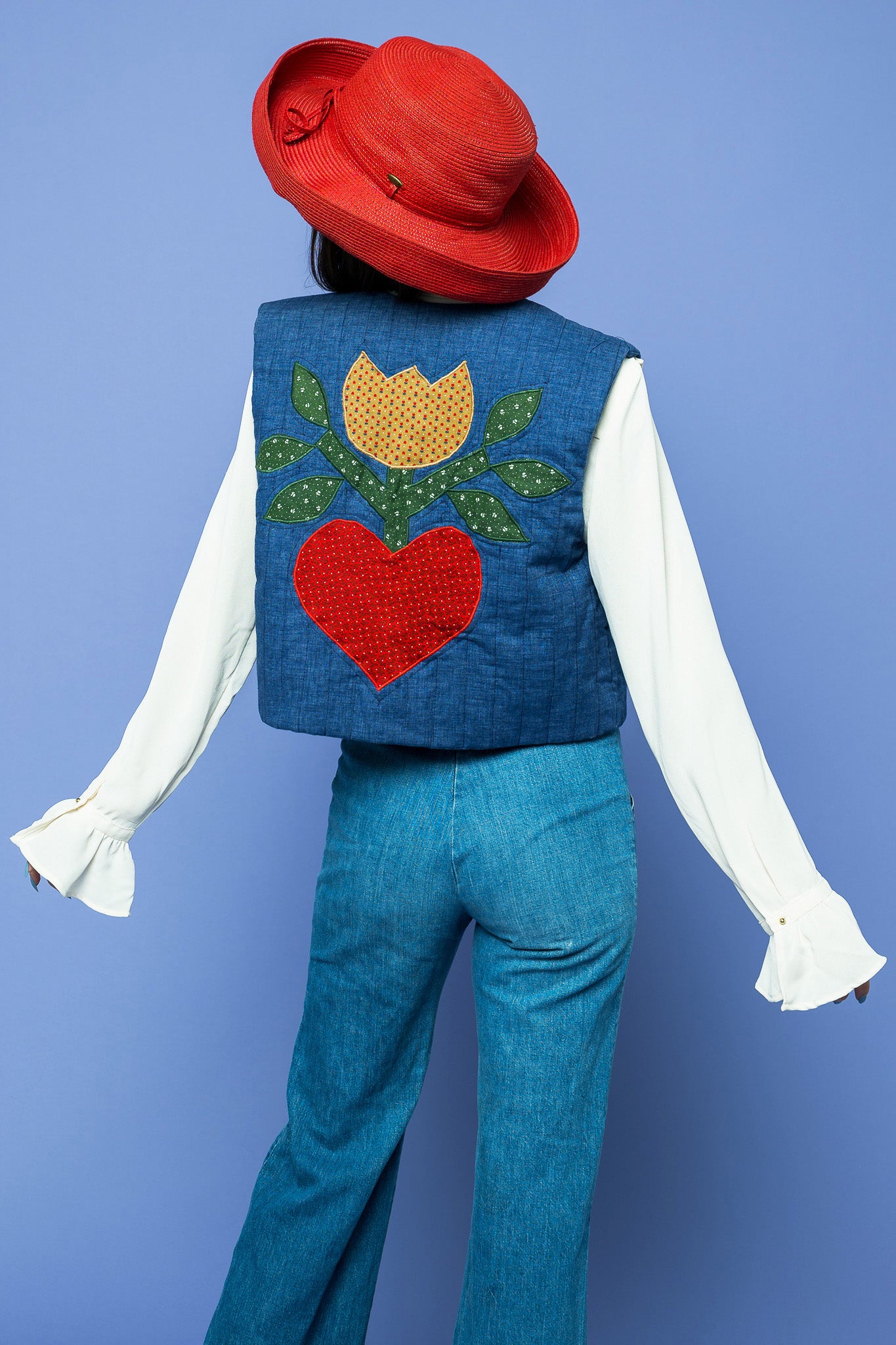 Vintage Trippin' Daisy Vest freeshipping - Lovers Vintage