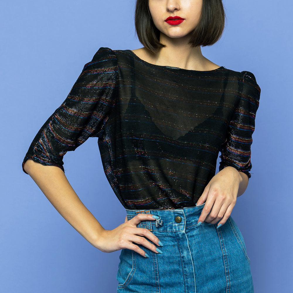 Disco Glitter Blouse freeshipping - Lovers Vintage