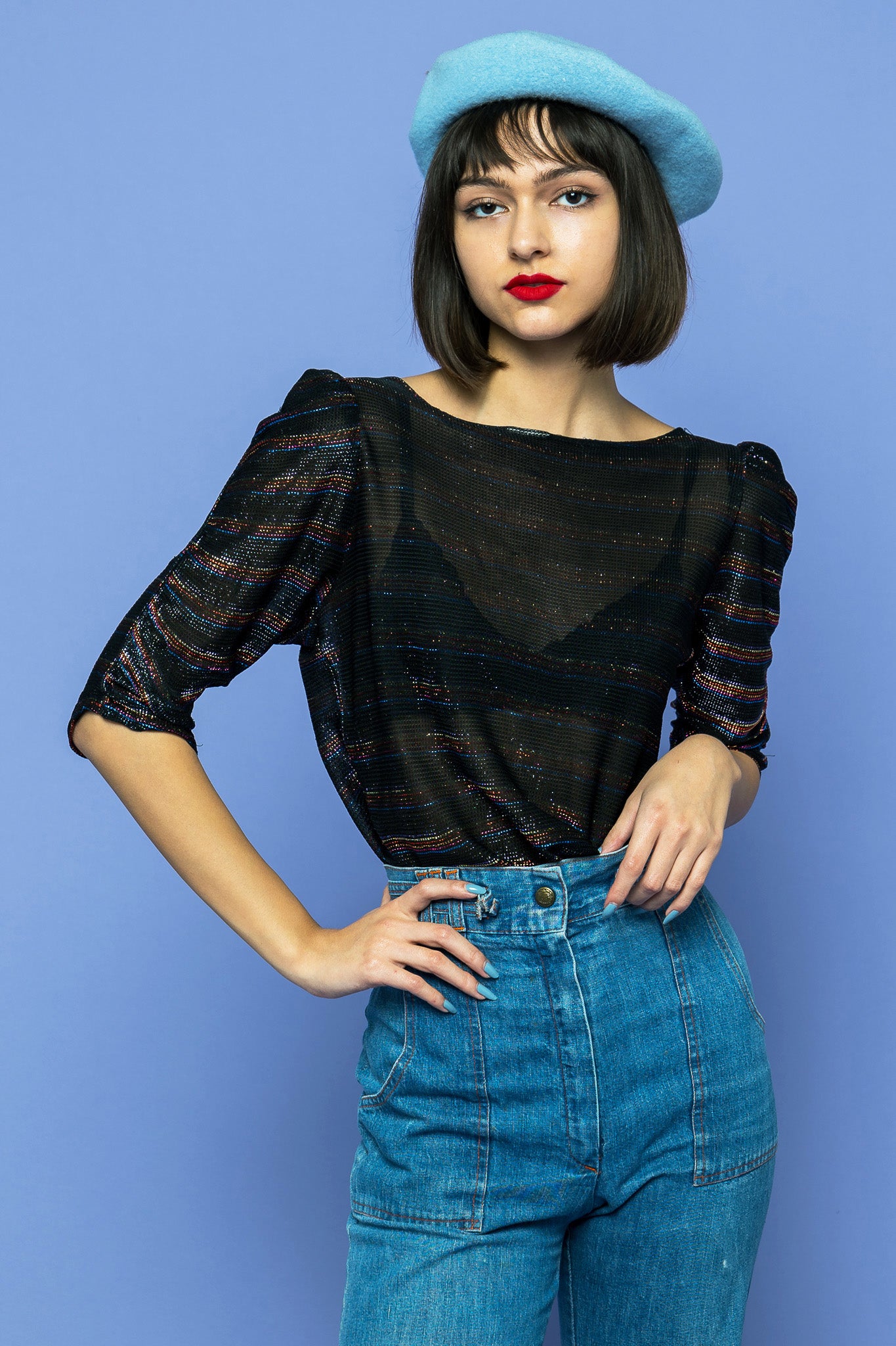 Disco Glitter Blouse freeshipping - Lovers Vintage