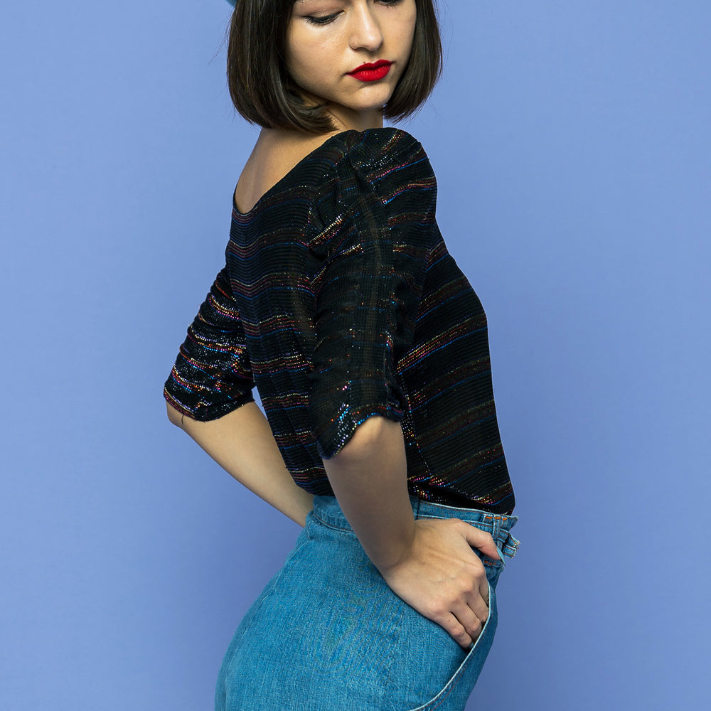 Disco Glitter Blouse freeshipping - Lovers Vintage
