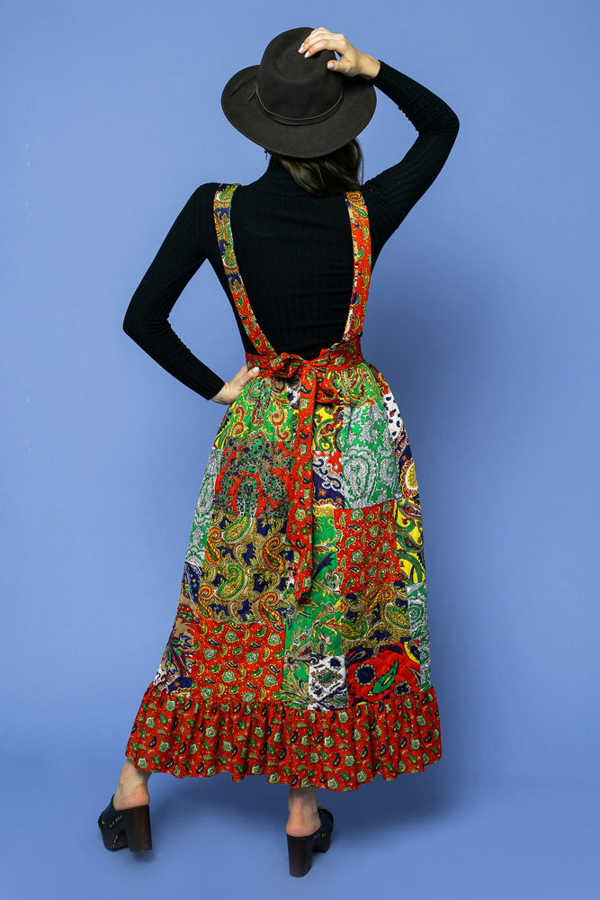 
                
                    Load image into Gallery viewer, Vintage Boho Patchwork Dress freeshipping - Lovers Vintage
                
            