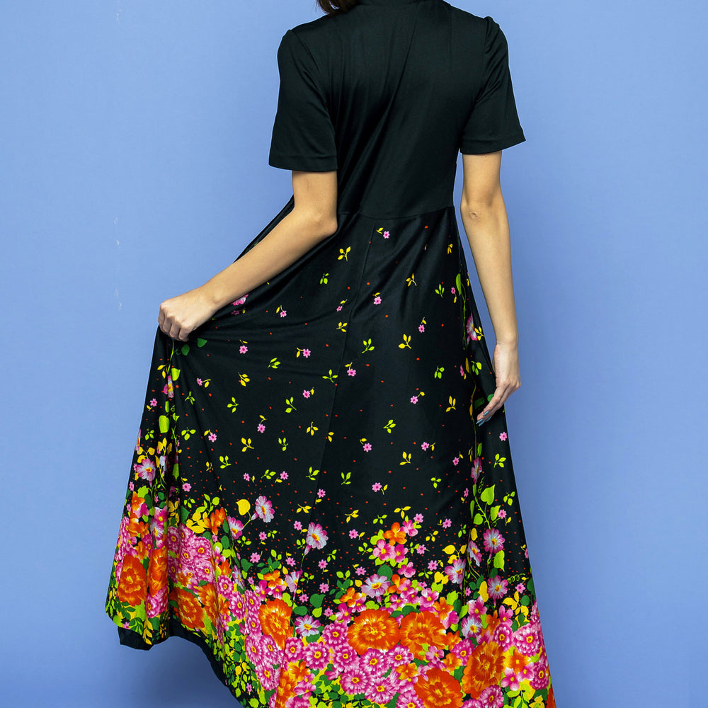 
                  
                    Vintage Floral Explosion Maxi Dress freeshipping - Lovers Vintage
                  
                