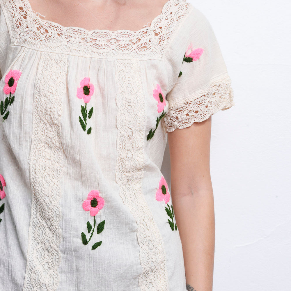 Vintage Embroidered Top freeshipping - Lovers Vintage
