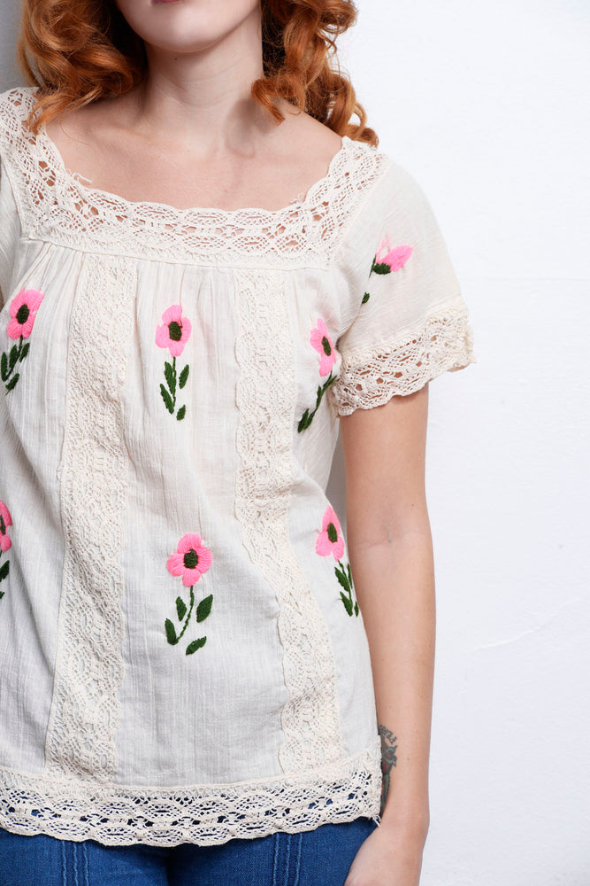 Vintage Embroidered Top freeshipping - Lovers Vintage