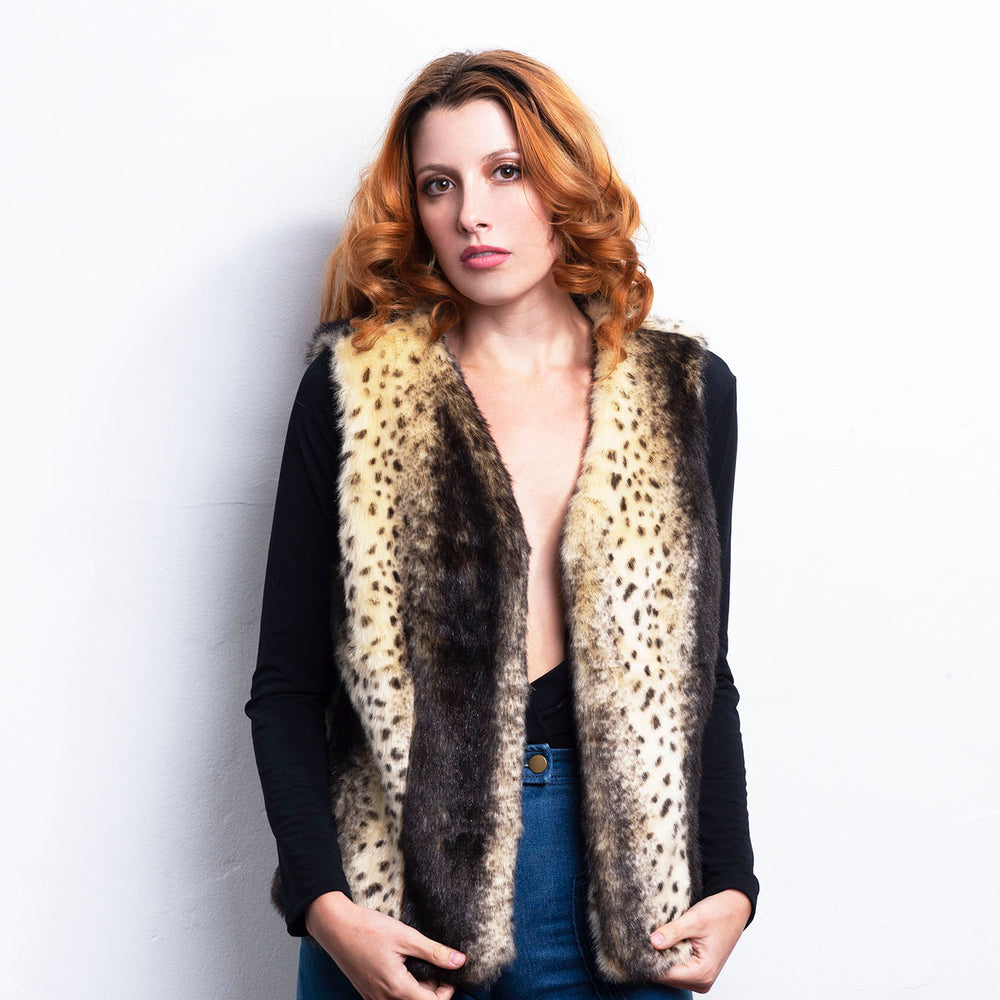 Vintage 70s Leopard Vest freeshipping - Lovers Vintage