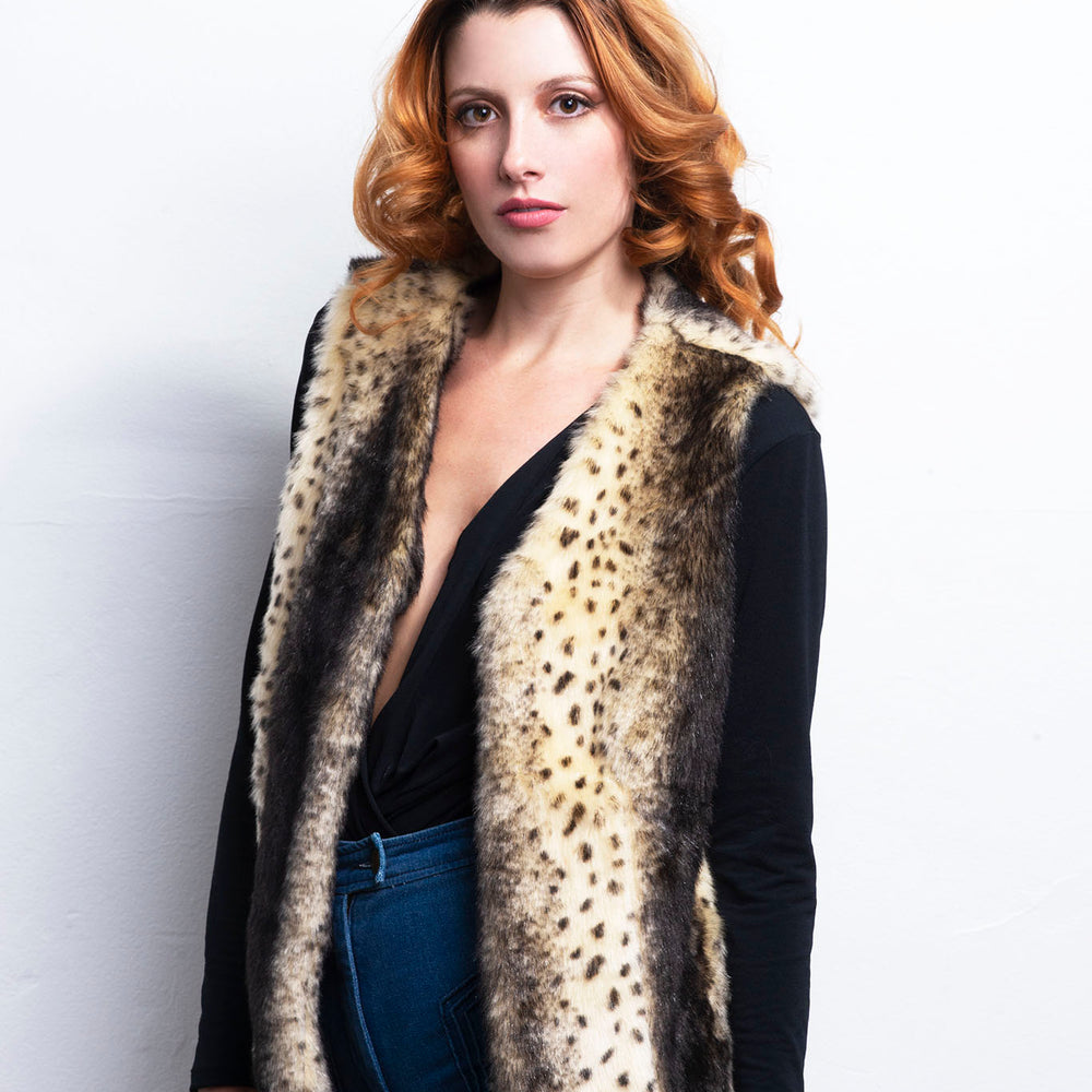 Vintage 70s Leopard Vest freeshipping - Lovers Vintage