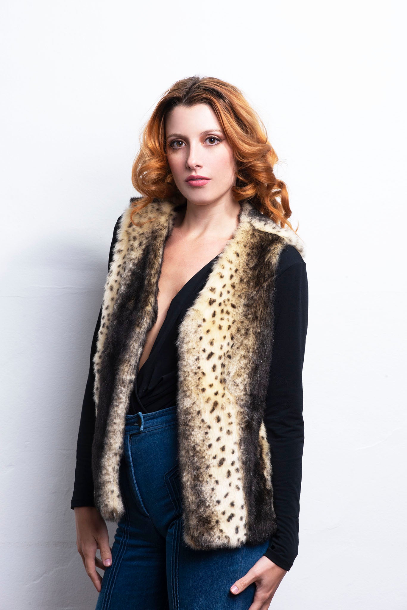 Vintage 70s Leopard Vest freeshipping - Lovers Vintage