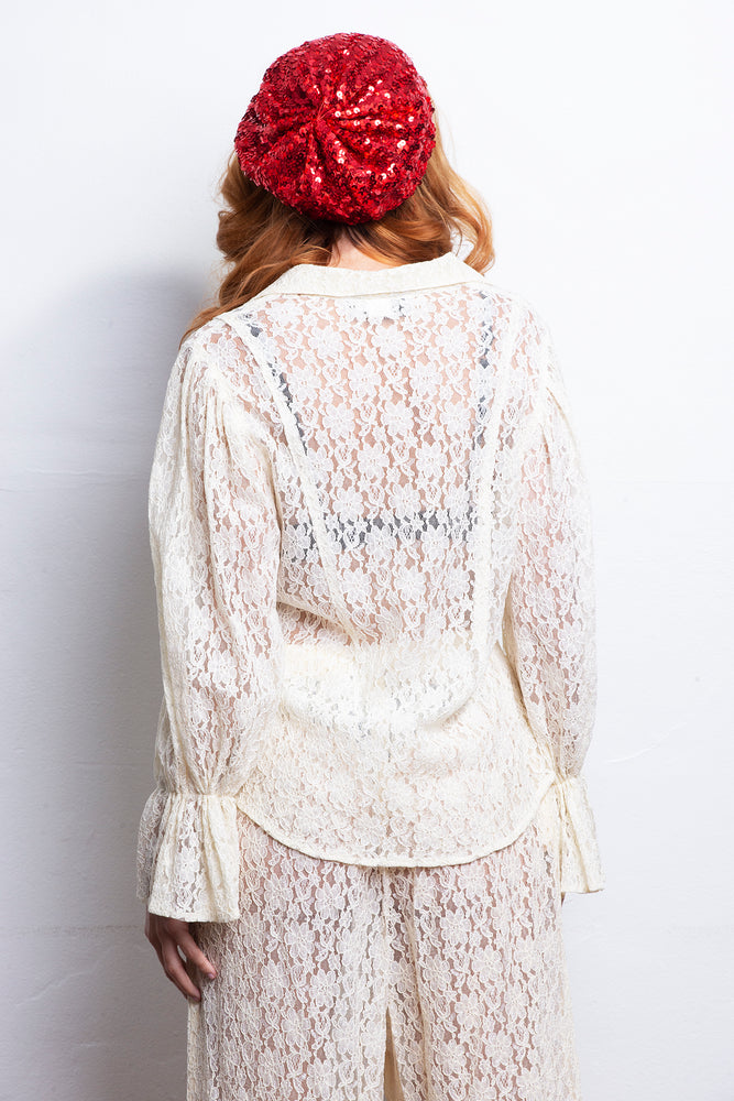 Vintage Laced 90s Blouse freeshipping - Lovers Vintage