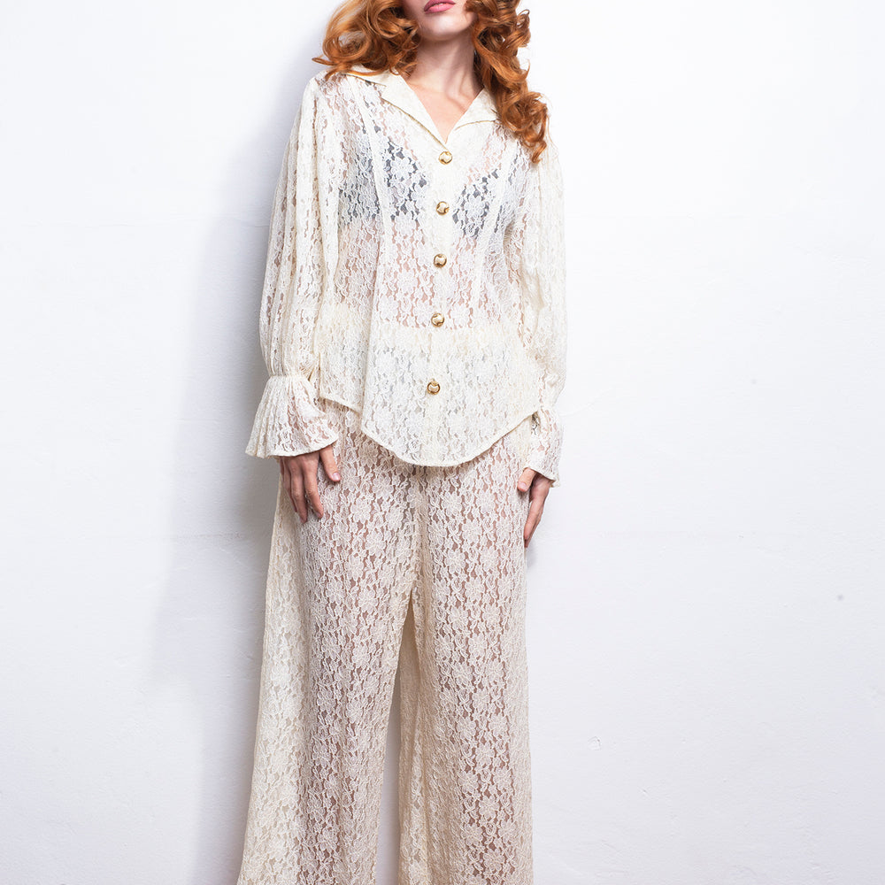Vintage Laced 90s Blouse freeshipping - Lovers Vintage