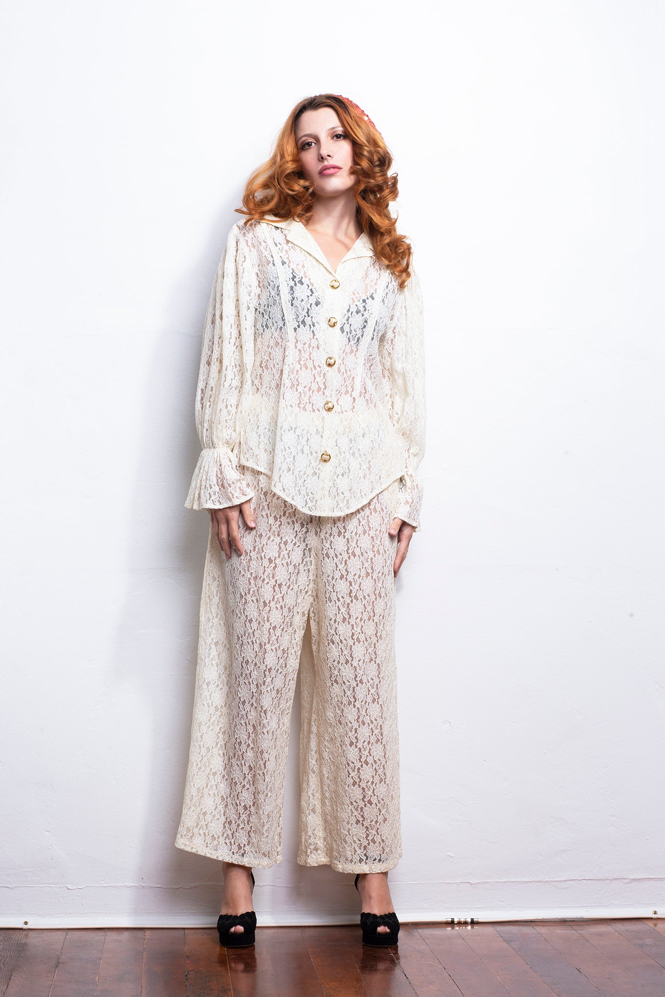 Vintage Laced 90s Blouse freeshipping - Lovers Vintage