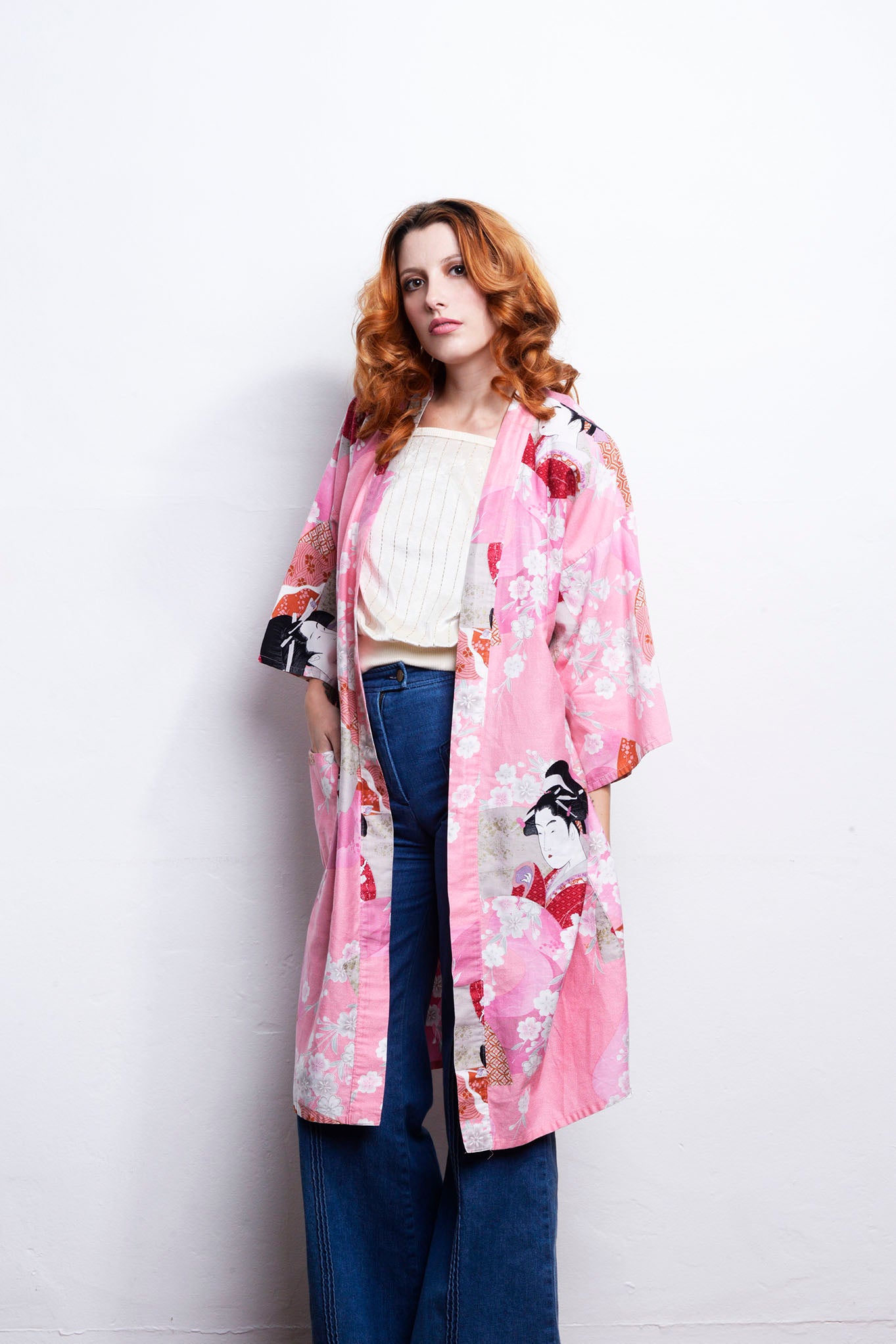 Cherry Blossom Kimono One Size freeshipping - Lovers Vintage