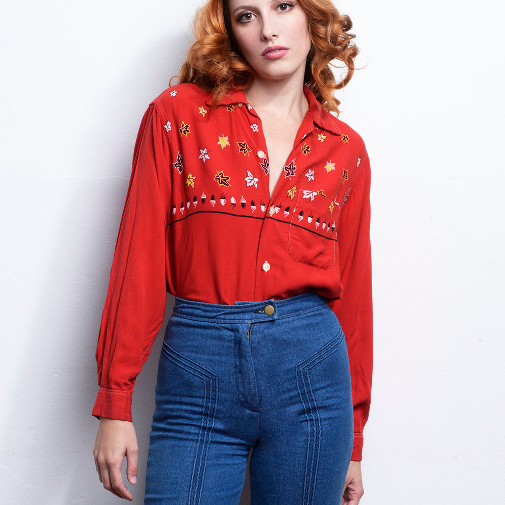 Cowgirl in the Sand Vintage Top 70s freeshipping - Lovers Vintage