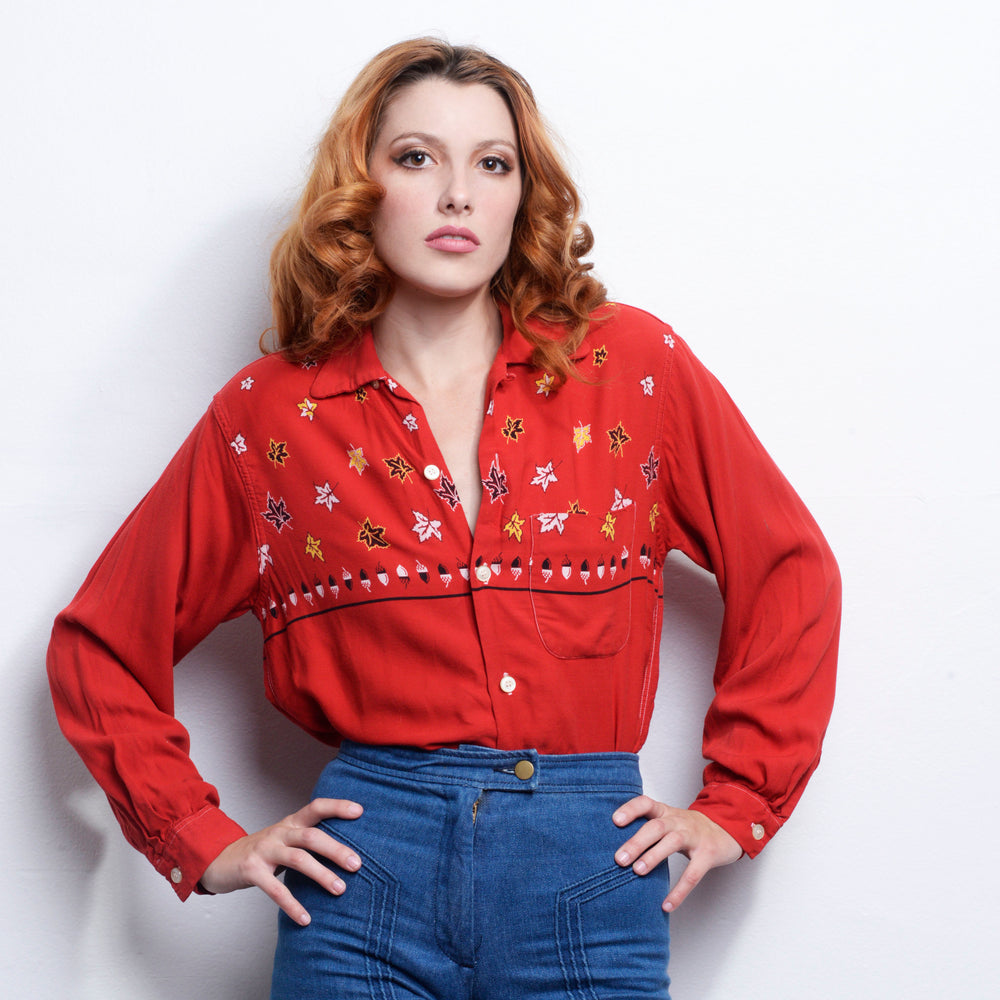 Cowgirl in the Sand Vintage Top 70s freeshipping - Lovers Vintage