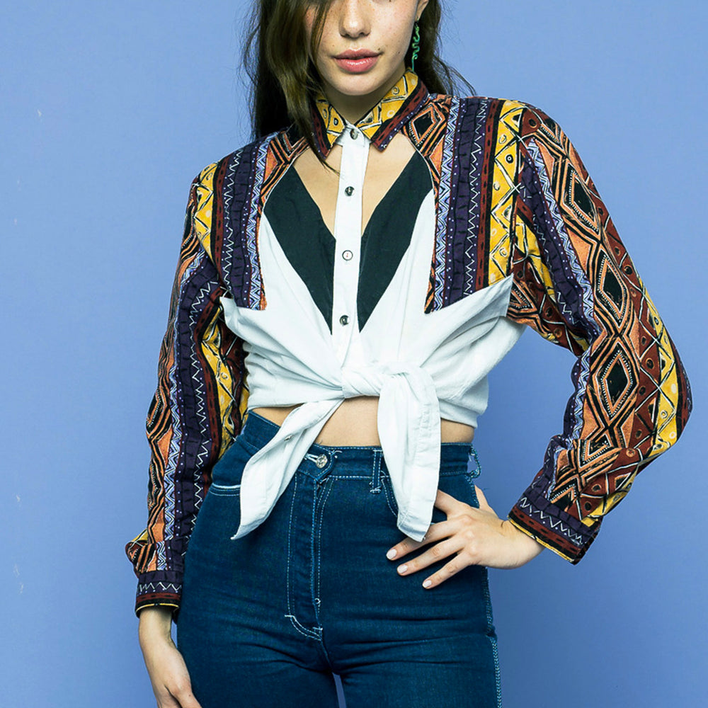 Vintage Western Cutout Blouse freeshipping - Lovers Vintage